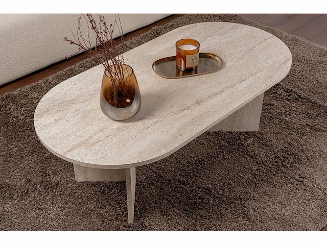 Salontafel, travertijn, 119 x 39,8 x 60 cm - afbeelding 5 van  8