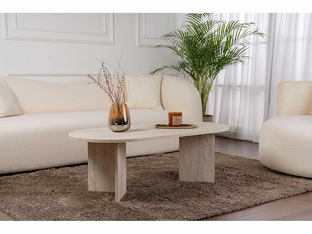 Salontafel, travertijn, 119 x 39,8 x 60 cm - afbeelding 7 van  8