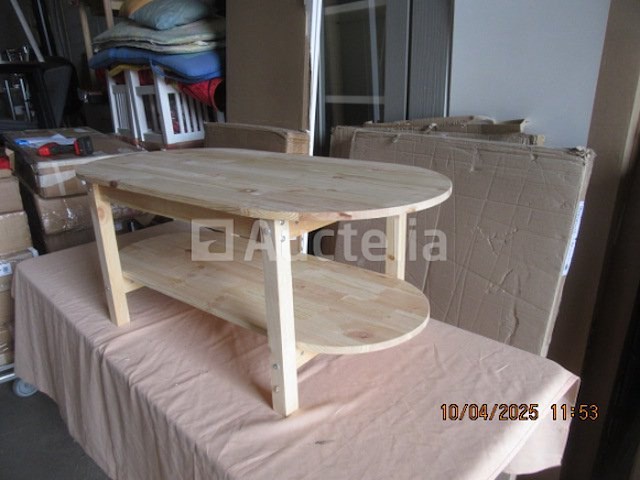 Salontafel van natuurlijk grenen - afbeelding 1 van  4