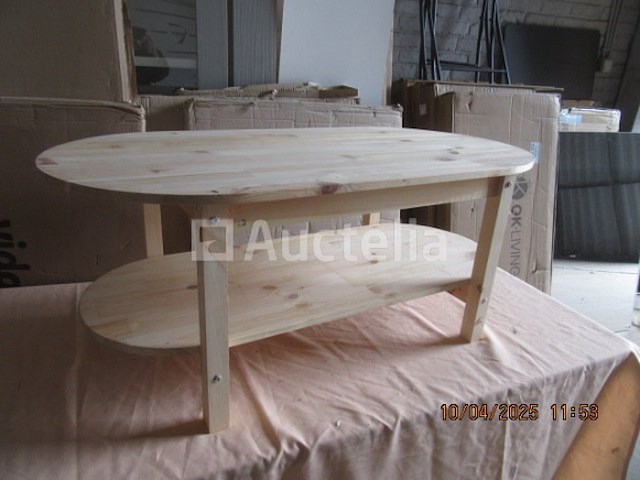 Salontafel van natuurlijk grenen - afbeelding 3 van  4