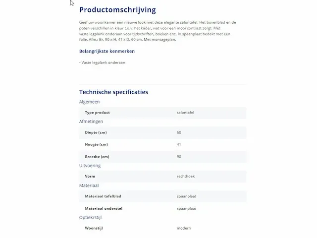 Salontafel - afbeelding 4 van  4