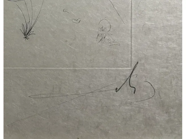 Salvador dali - ets - gesigneerd - afbeelding 3 van  4