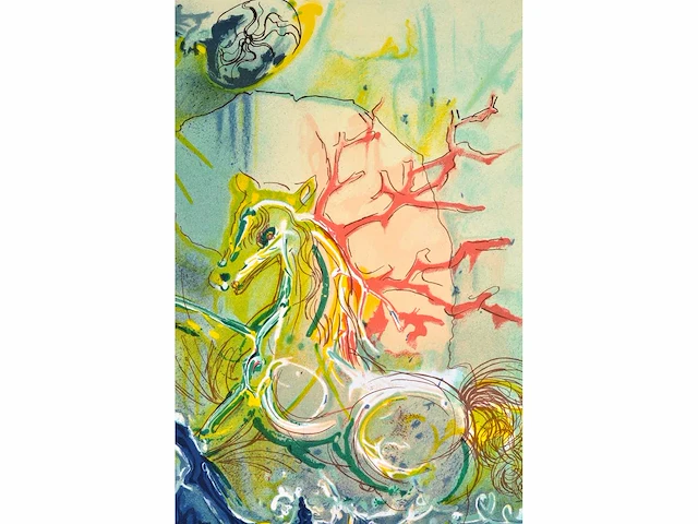 Salvador dali - les chevaux daliniens ‘neptune' - printografie - afbeelding 5 van  5