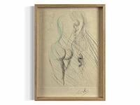 Salvador dali - opgehoogde ets met gouache - gesigneerd - afbeelding 1 van  1