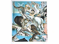 Salvador dali (naar) - famille de centaures marupiaux - litho - afbeelding 1 van  7