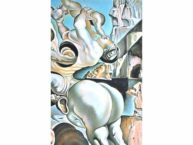 Salvador dali (naar) - famille de centaures marupiaux - litho - afbeelding 5 van  7