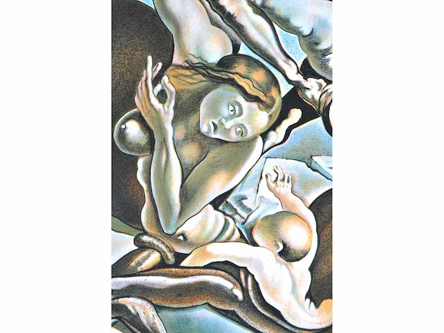 Salvador dali (naar) - famille de centaures marupiaux - litho - afbeelding 7 van  7