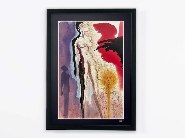 Salvador dali (naar) "sodome et gomorrhe , 1967" - 70x50 cm - gelimiteerde oplage 30 stuks - afbeelding 1 van  6