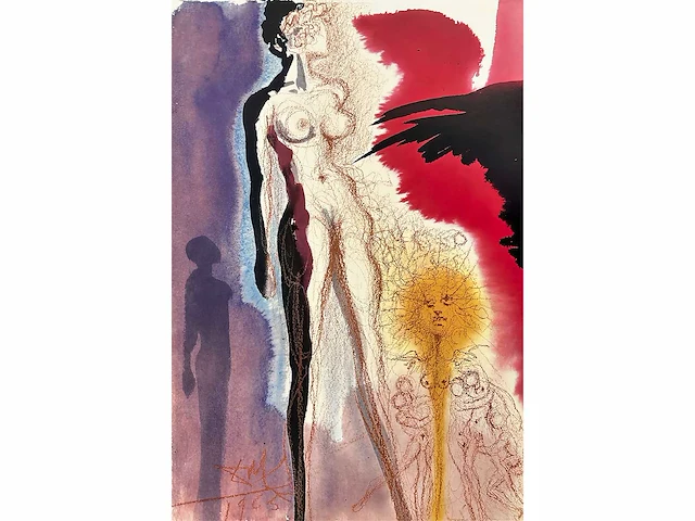 Salvador dali (naar) "sodome et gomorrhe , 1967" - 70x50 cm - gelimiteerde oplage 30 stuks - afbeelding 6 van  6