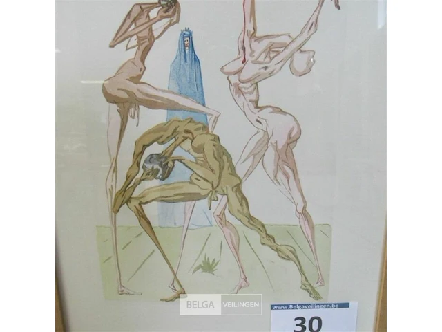 Salvador dali origineel litho ± 28x35 - afbeelding 3 van  4