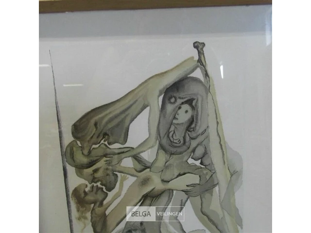 Salvador dali origineel litho ± 28x35 - afbeelding 3 van  5