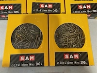 Sam houtschroef 600 x 3x25 mm 400x 3x 30mm - afbeelding 1 van  3