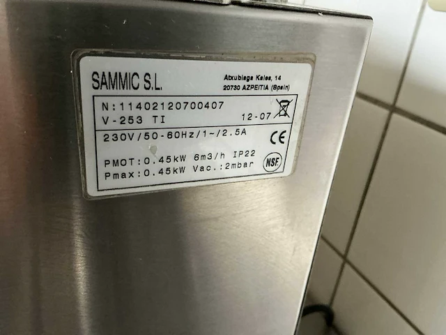 Sammic v-253 vacuümmachine - afbeelding 5 van  5