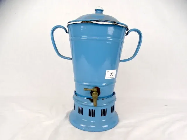 Samovar blauwe emaille - afbeelding 1 van  4