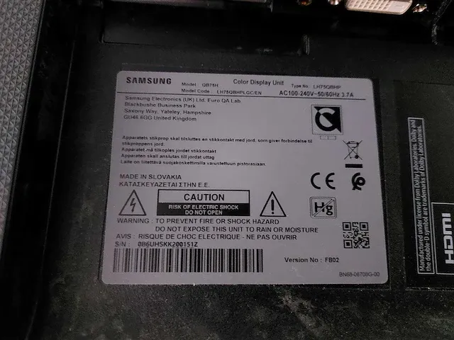 Samsung smart signage qb75h - afbeelding 5 van  7