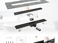 Sanitemodar doucheafvoer (zwart) - afbeelding 2 van  5