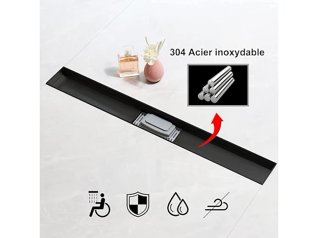 Sanitemodar doucheafvoer (zwart) - afbeelding 5 van  5