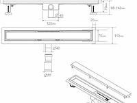 Sanitemodar doucheafvoer (zwart) - afbeelding 4 van  5