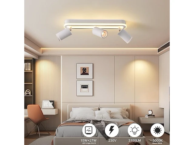 Sanshi led-plafondlamp - afbeelding 3 van  3