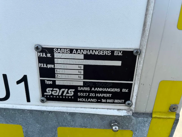 Saris - 1200 - sa1200 - aanhangwagen - afbeelding 18 van  19