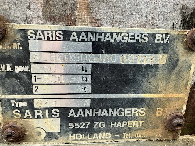 Saris aanhangwagen - afbeelding 5 van  5