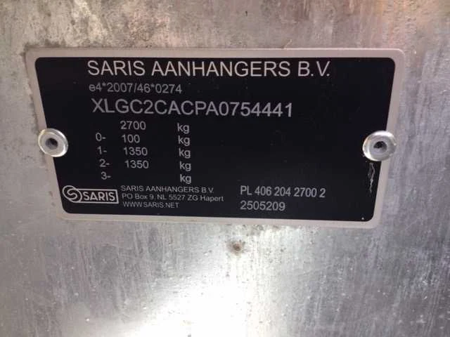 Saris aanhangwagen - afbeelding 7 van  7