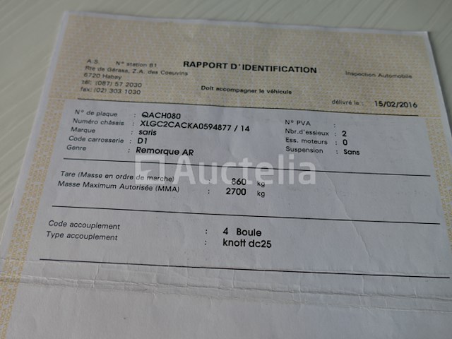 Saris c2700 dubbelassige buigende aanhangwagen (vin:xlgc2cacka0594877) - afbeelding 6 van  19