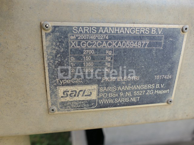 Saris c2700 dubbelassige buigende aanhangwagen (vin:xlgc2cacka0594877) - afbeelding 14 van  19