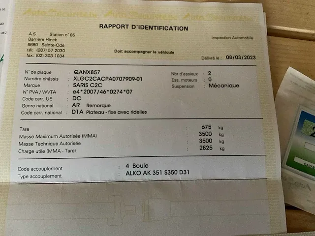 Saris c2c aanhangwagen - afbeelding 22 van  23