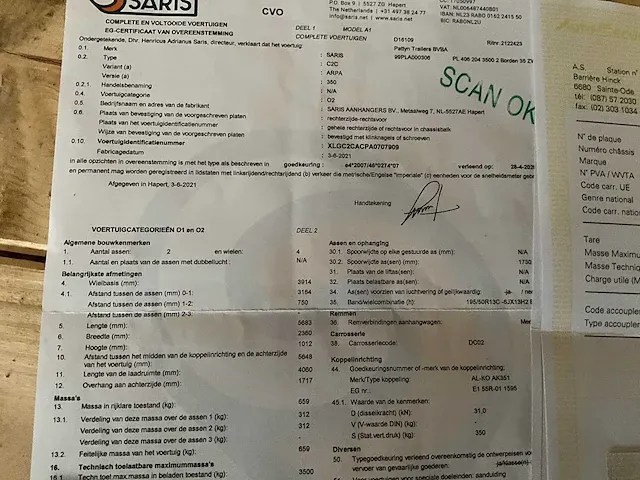 Saris c2c aanhangwagen - afbeelding 23 van  23