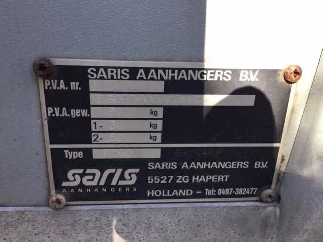 Saris gr camp rt600 bagage aanhangwagen - afbeelding 2 van  10