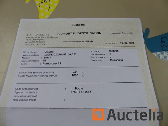 Saris sa2000a/fb3020 dubbelassige gesloten aanhanger - afbeelding 26 van  28