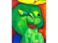 Saskia bremer - funny seal - acryl op doek - 100x100 cm - afbeelding 2 van  12