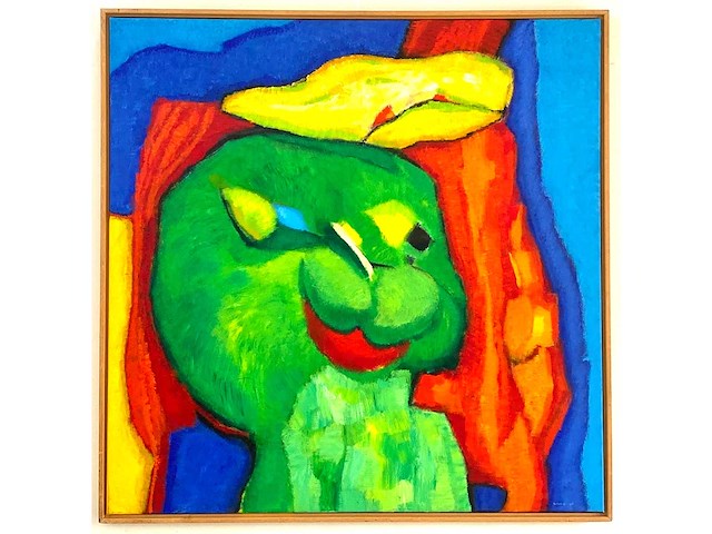 Saskia bremer - funny seal - acryl op doek - 100x100 cm - afbeelding 5 van  12