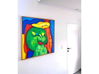 Saskia bremer - funny seal - acryl op doek - 100x100 cm - afbeelding 7 van  12