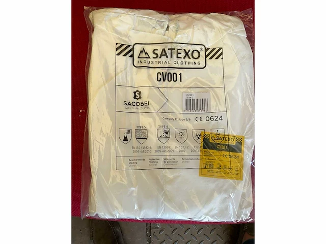 Satexo. cv001. industriële wegwerpoverall. (10x) - afbeelding 2 van  2