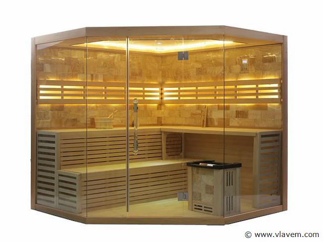 Sauna - helsinki prisma 220x220x210cm - afbeelding 1 van  5