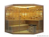 Sauna - helsinki prisma 220x220x210cm - afbeelding 1 van  5