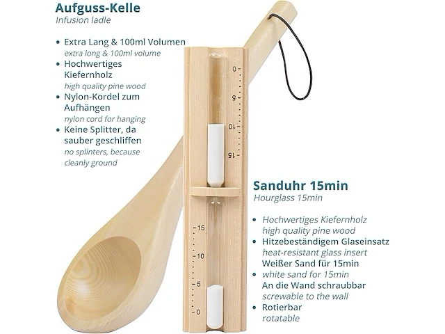 Sauna emmer dennenhout 4l - afbeelding 4 van  6