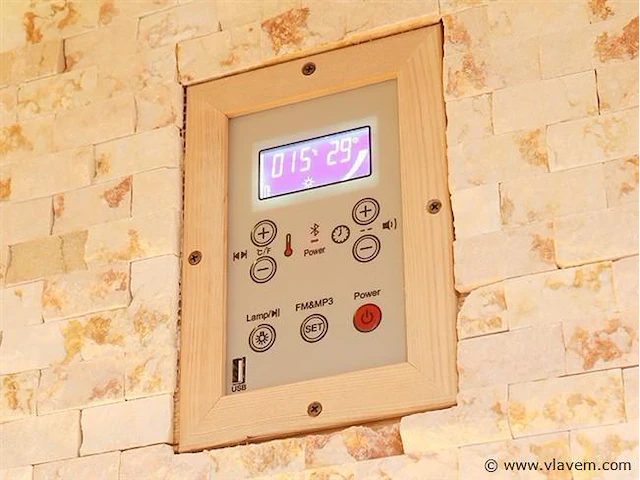 Sauna met kachel - prisma 250x250 cm - afbeelding 5 van  16