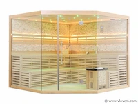 Sauna met kachel - prisma 250x250 cm - afbeelding 7 van  16