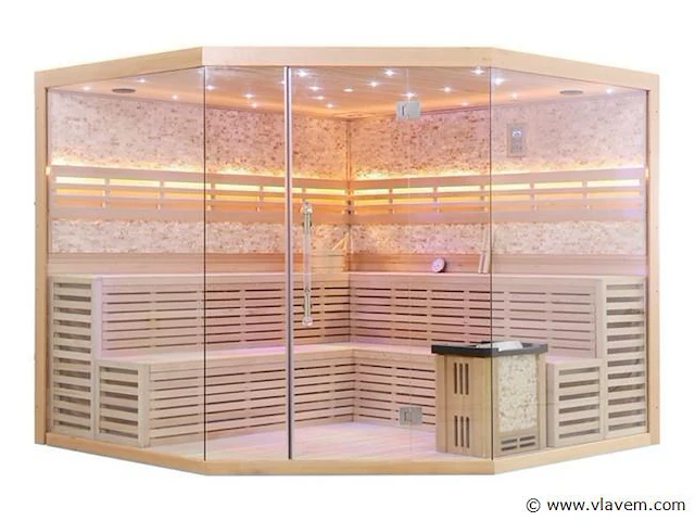 Sauna met kachel - prisma 250x250 cm - afbeelding 8 van  16