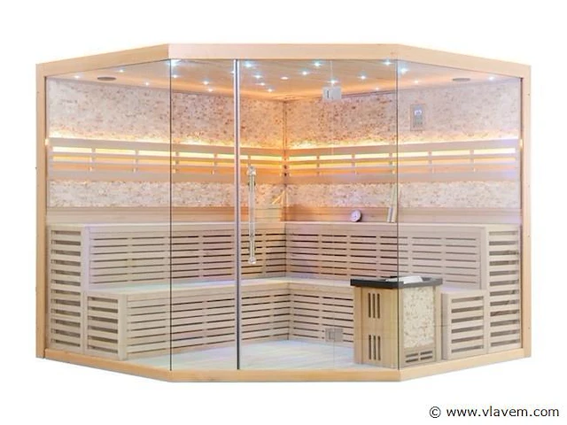Sauna met kachel - prisma 250x250 cm - afbeelding 1 van  16