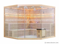 Sauna met kachel - prisma 250x250 cm - afbeelding 1 van  16