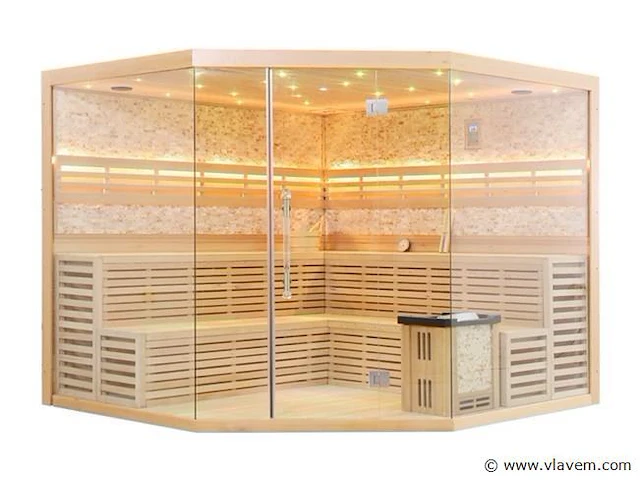 Sauna met kachel - prisma 250x250 cm - afbeelding 9 van  16