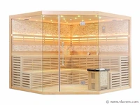 Sauna met kachel - prisma 250x250 cm - afbeelding 9 van  16