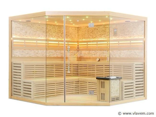 Sauna met kachel - prisma 250x250 cm - afbeelding 13 van  16