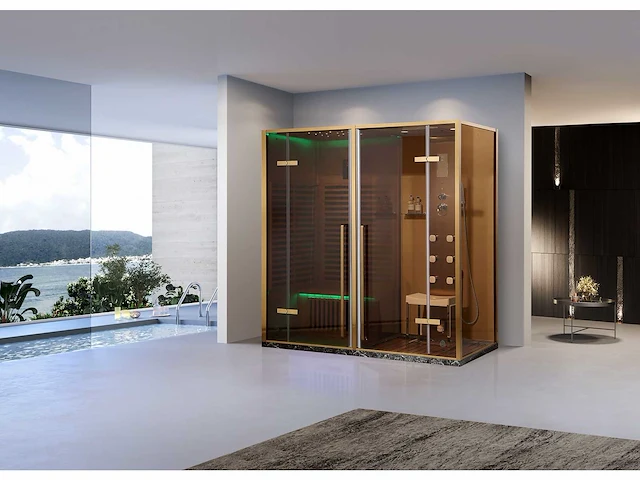 Sauna met stoomcabine wellness huis - afbeelding 3 van  9