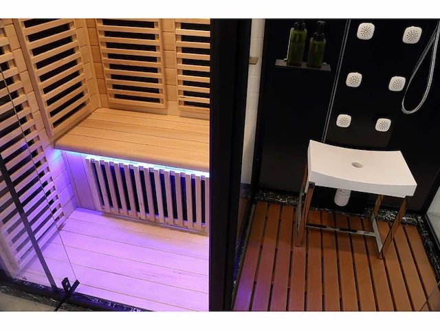 Sauna met stoomcabine wellness huis - afbeelding 4 van  8