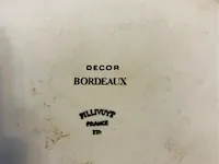 Sauspot + 6 sauskommetjes decor bordeaux - afbeelding 4 van  4